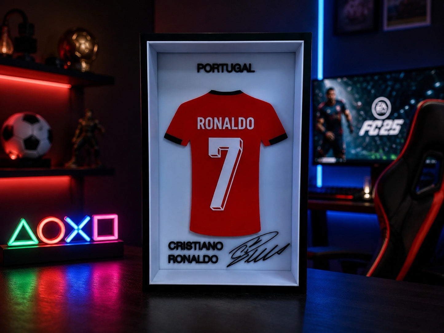 CR7 Portugal jersey frame