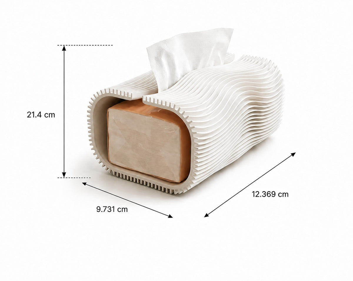 Wavy Paper Tissue Box