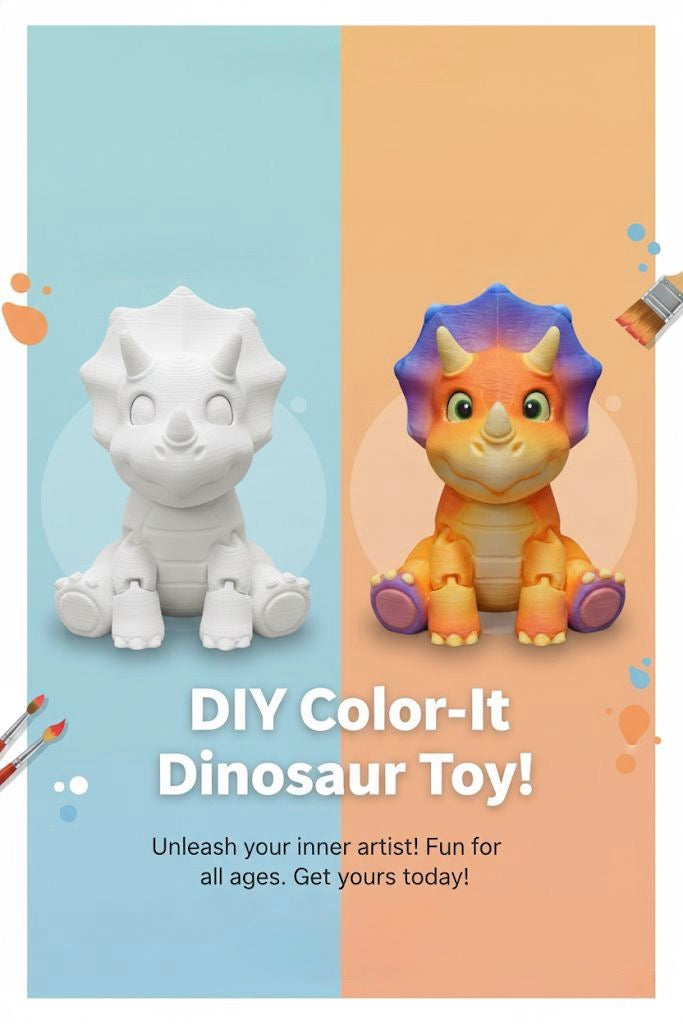 DIY dino and stich set -self paint