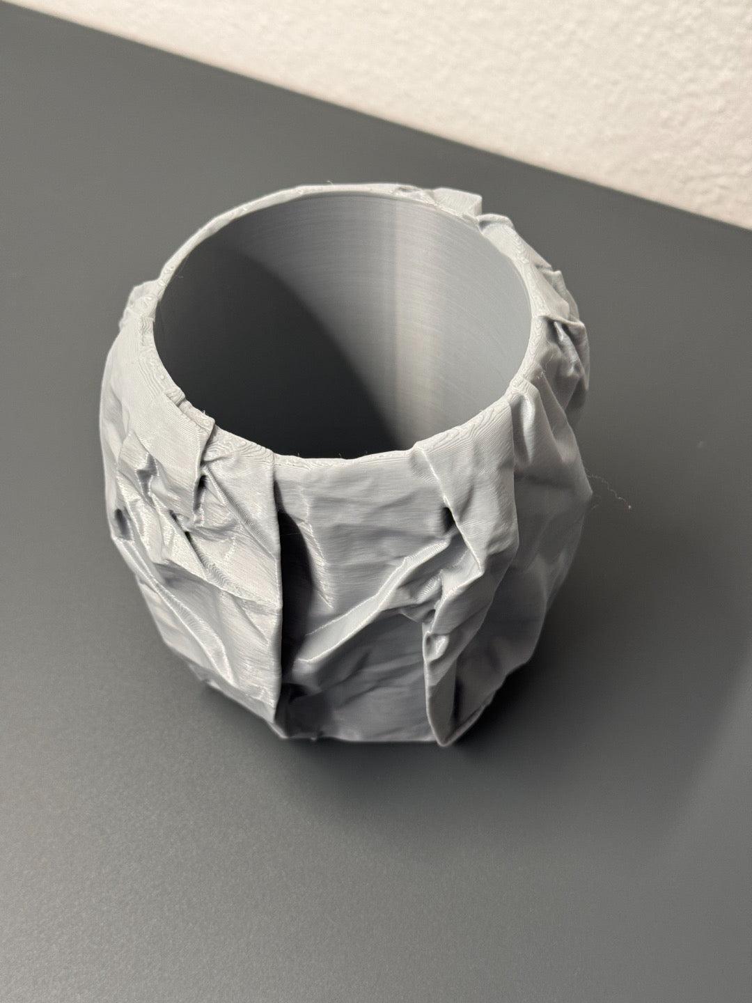 Crumbled Paper Plant Pot