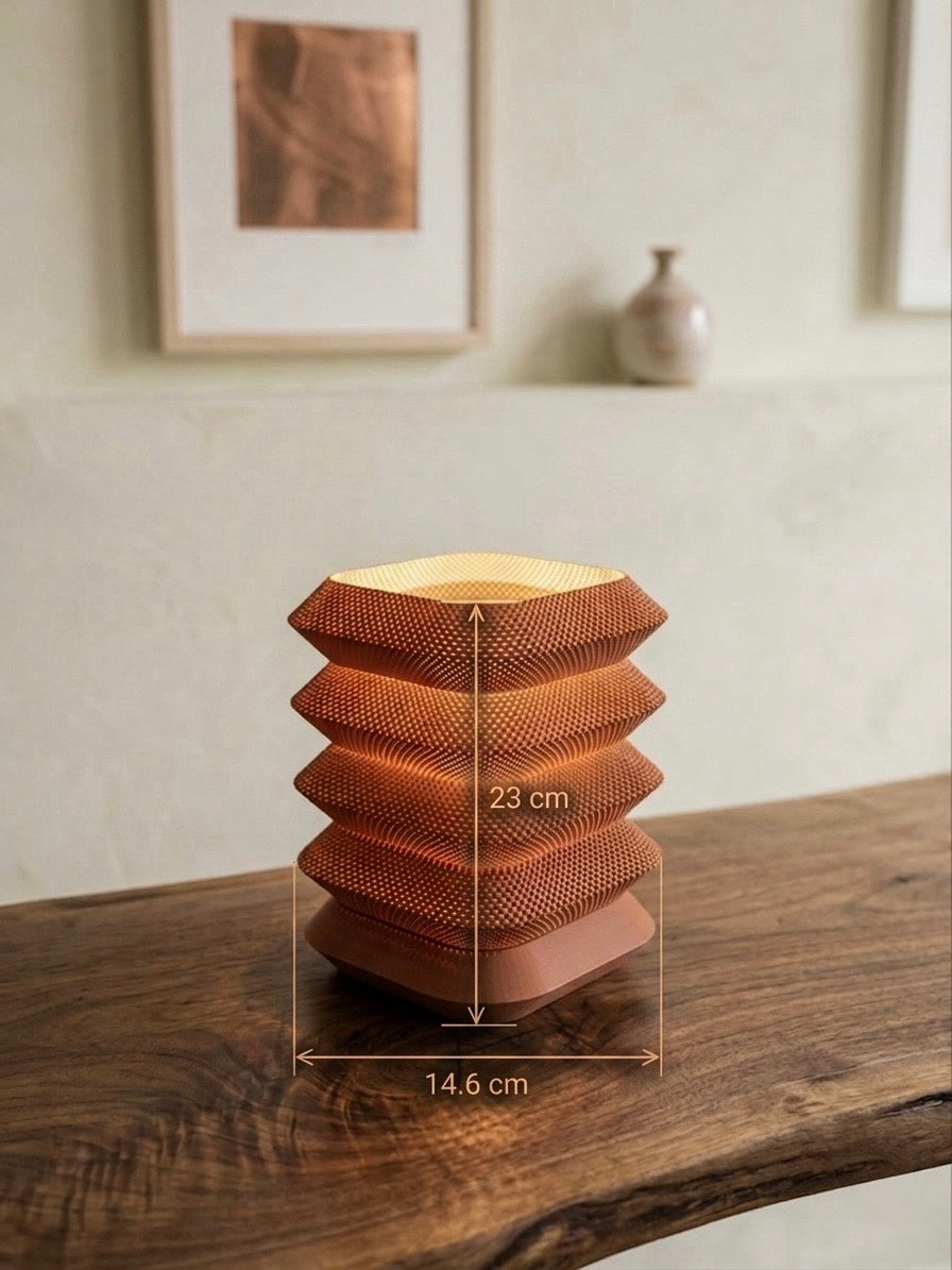 Accordion Lamp with Basket Structure