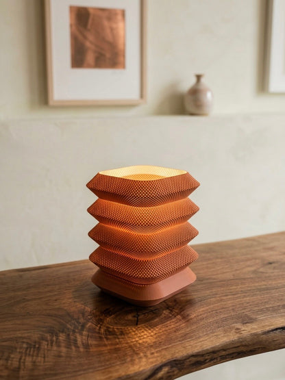 Accordion Lamp with Basket Structure