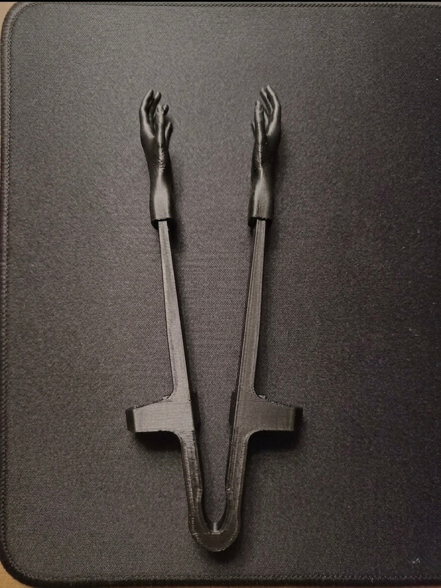 Gaming chopstick with hand front