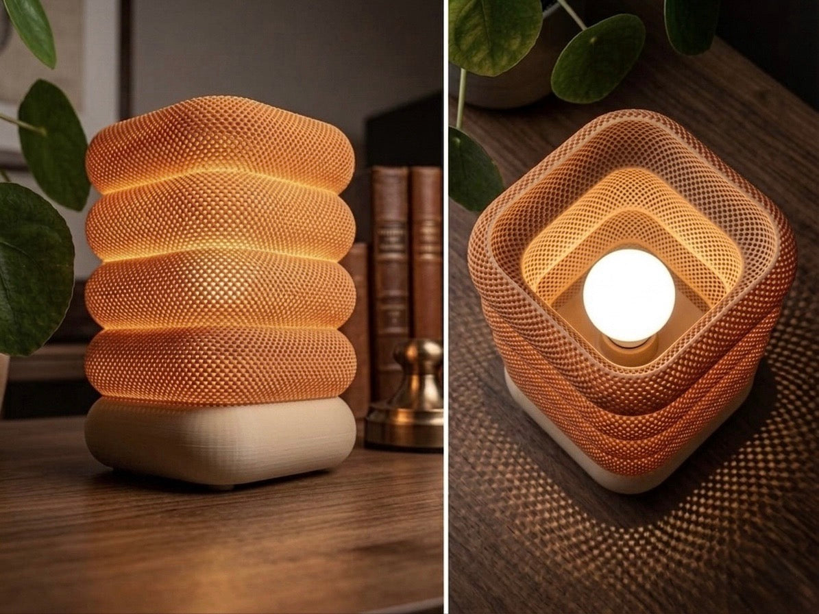 Retro lamp with basket structure