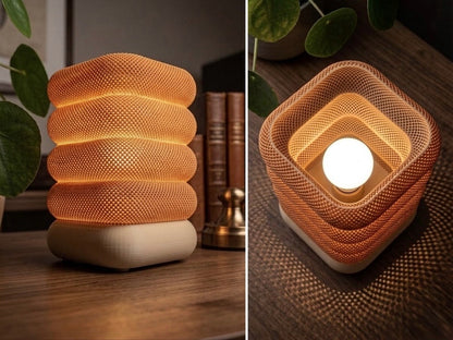 Retro lamp with basket structure