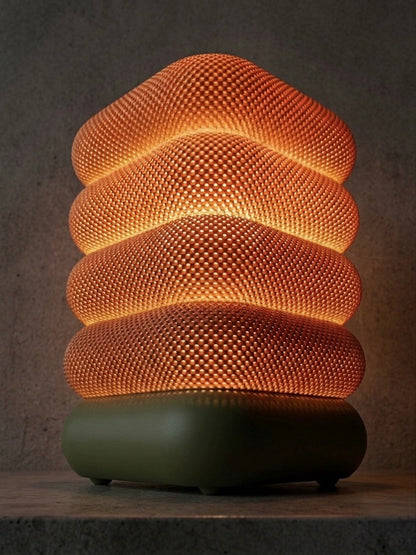 Retro lamp with basket structure