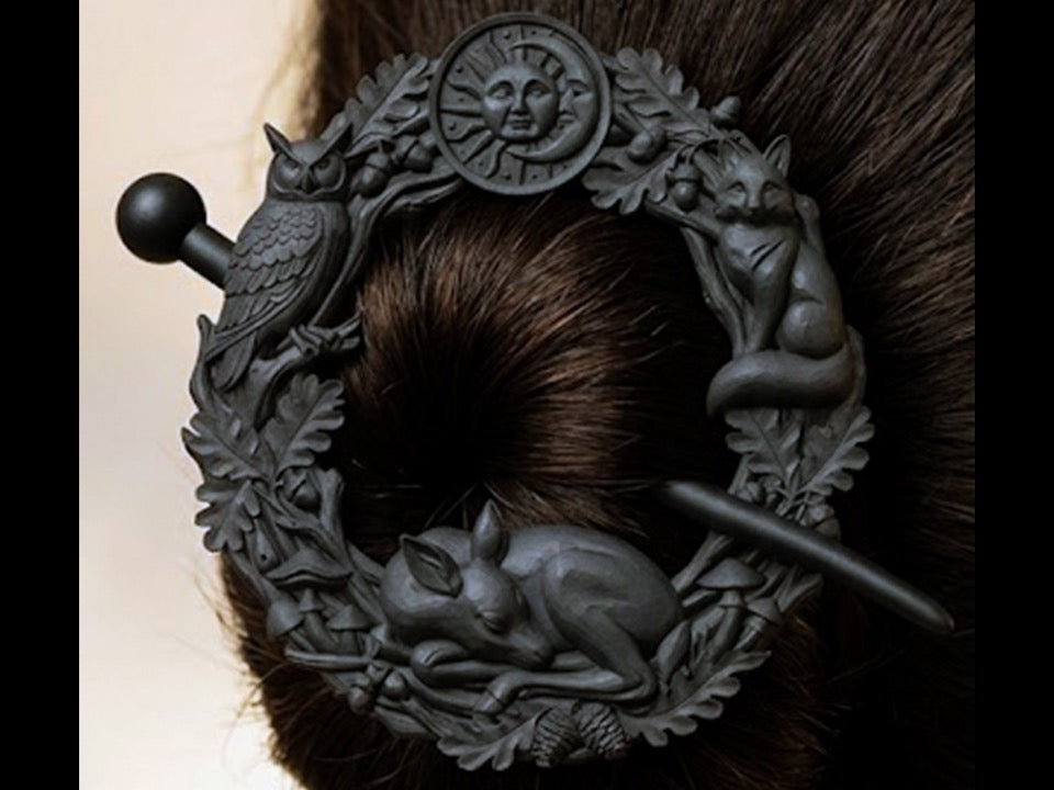 the sentinels crown hair brooch