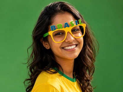 Brazil 2026 World Cup glasses set of 2