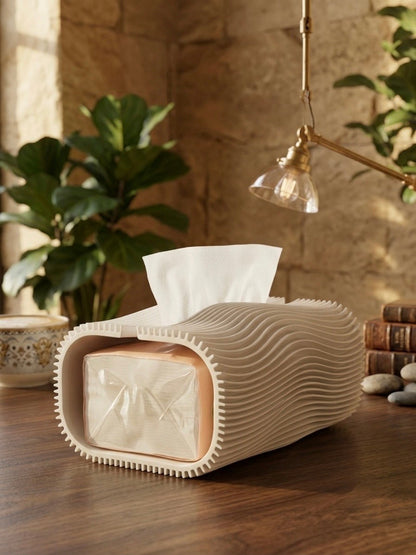 Wavy Paper Tissue Box