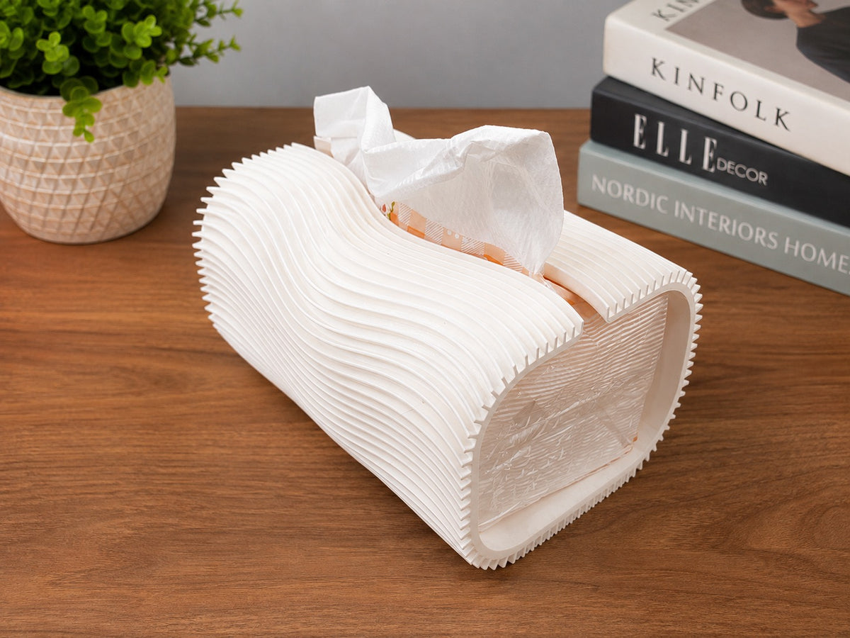 Wavy Paper Tissue Box