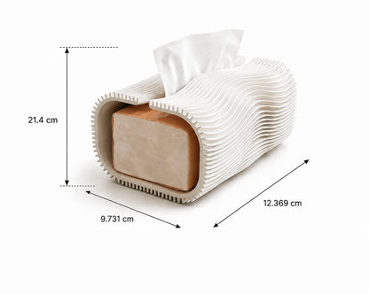 Wavy Paper Tissue Box