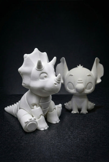 DIY dino and stich set -self paint