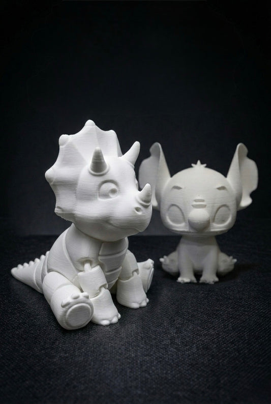 DIY dino and stich set -self paint