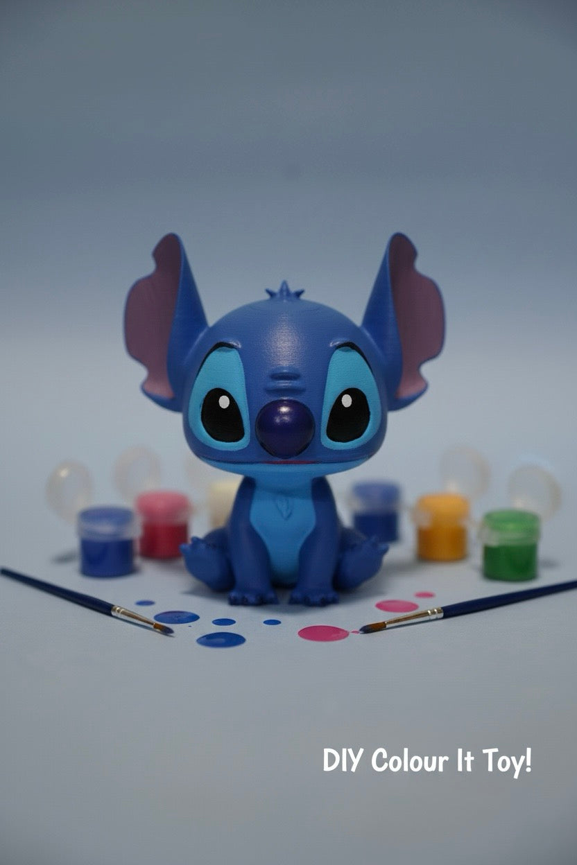 DIY dino and stich set -self paint