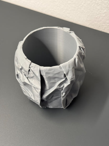 Crumbled Paper Plant Pot