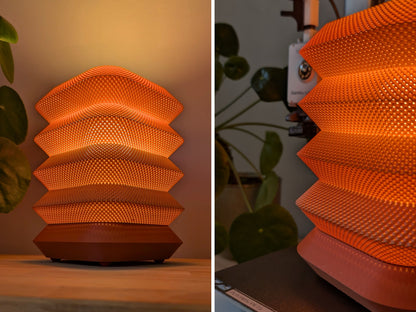 Accordion Lamp with Basket Structure