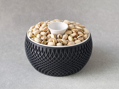 Pistachio Snack Bowl with Hidden Shell Collector