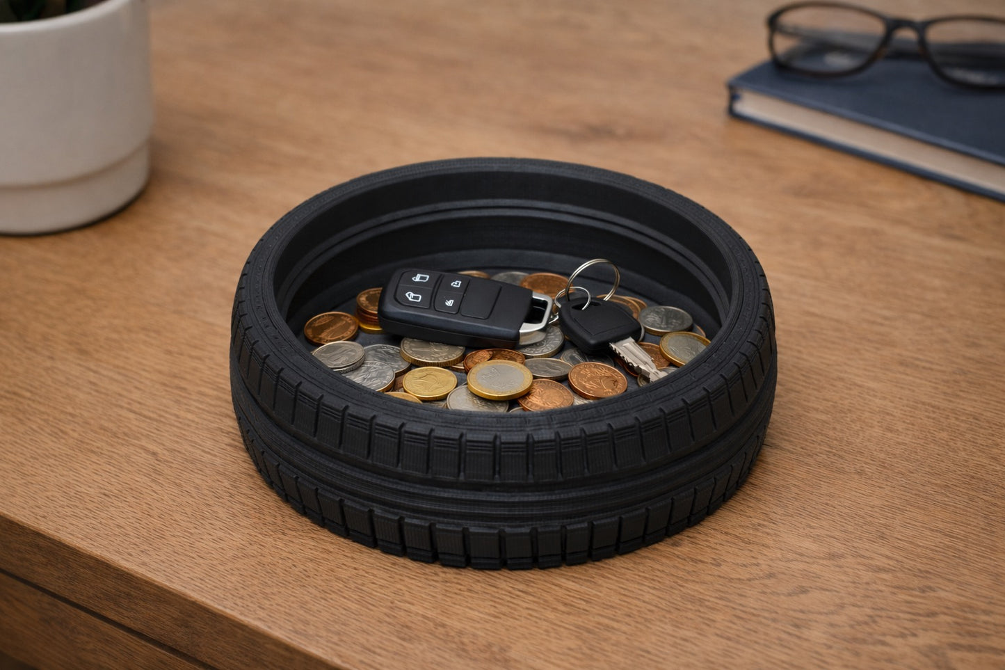Car tyre cathchall tray