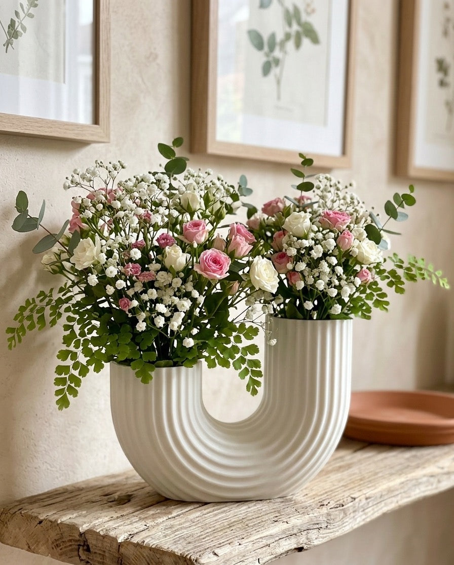 U shaped vase